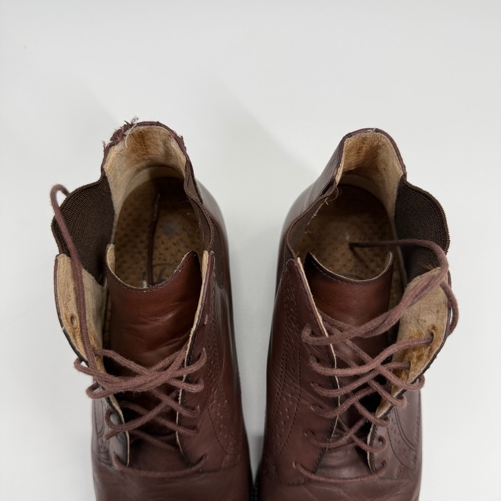 Ariat Brown Leather Western Chelsea Lace Up Boot - Picture 12 of 14